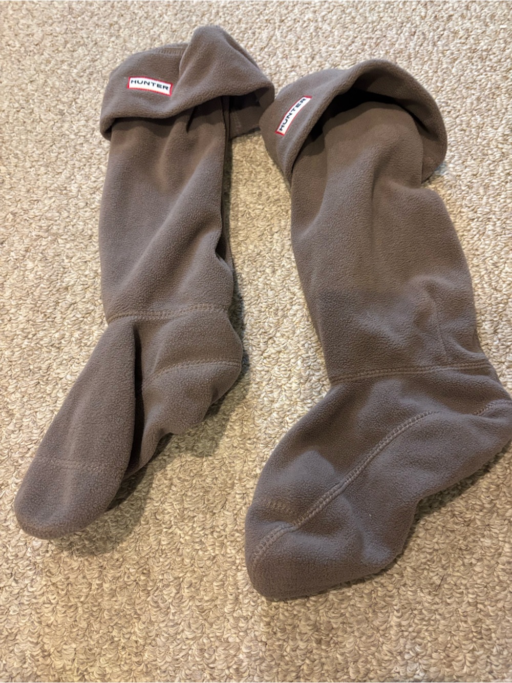 Hunter women’s Fleece Boot Socks for tall boots in gray